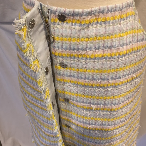 Worth Pineapple Tweed fringe skirt - Picture 3 of 6